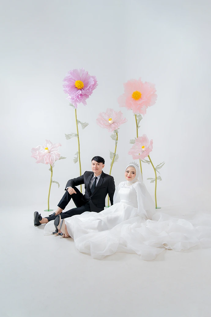 Foto Prewedding gaun Putih